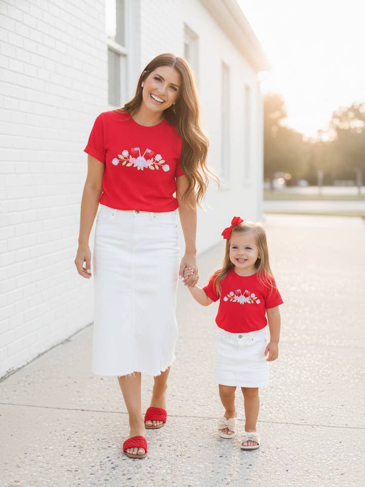 Liberty Blooms Tee Mommy & Me Collection for wholesale by Pearly Peach