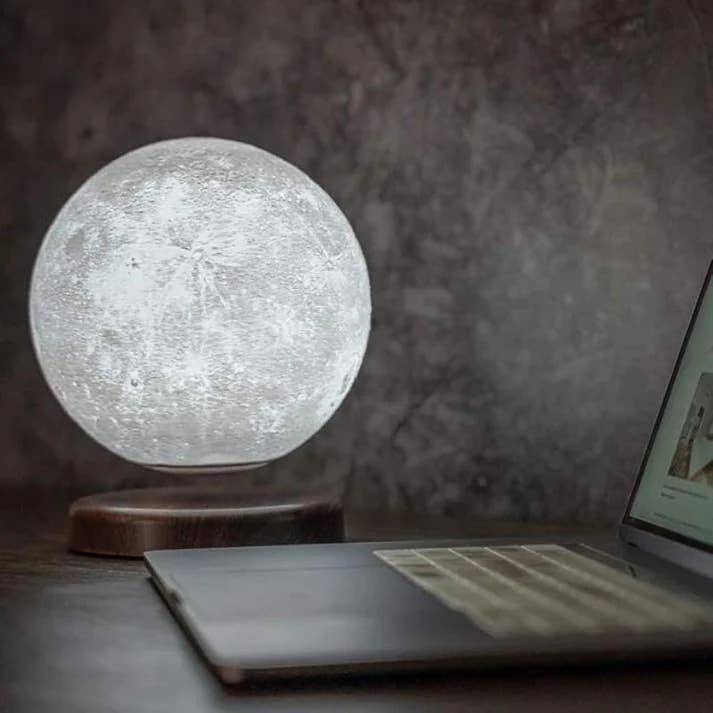 Kiyo Home - Wholesale Accent/Desk Lamp - Levitating Moon Lamp | Floating Moon Lamp | 3-Step LED2