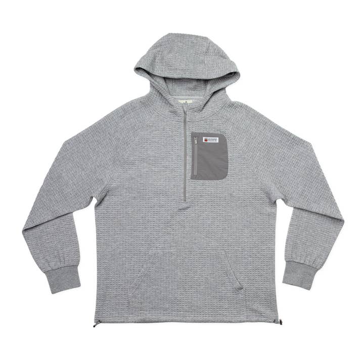 Men's Waffle Tech Hoodie (Ash) for wholesale by New Frontier