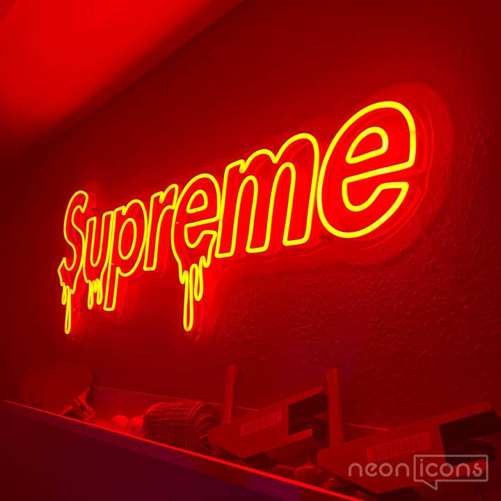 "Supreme Drip" Neon Sign for wholesale by Neon Icons