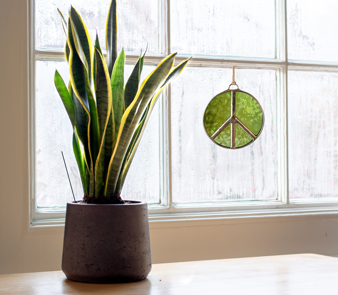 Samara Designs Studio - Wholesale Suncatcher - Glass Peace Sign Suncatcher11