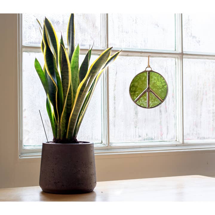 Samara Designs Studio - Wholesale Suncatcher - Glass Peace Sign Suncatcher11