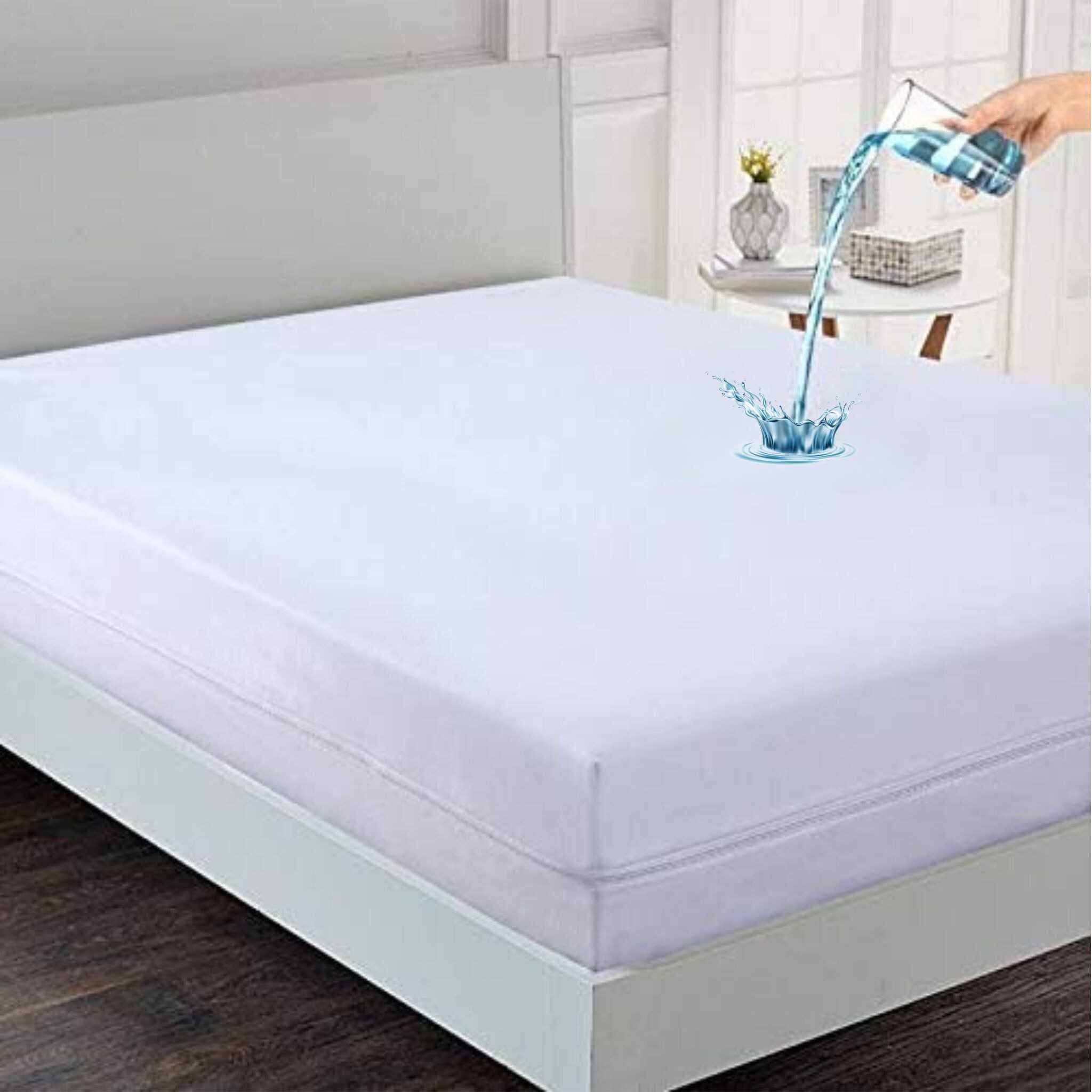 Beach Stone – wholesale Mattress pad/protector – Premium Line Mattress Cover | Waterproof Zippered Mattress Protector Double for Healthy Lifestyle White0