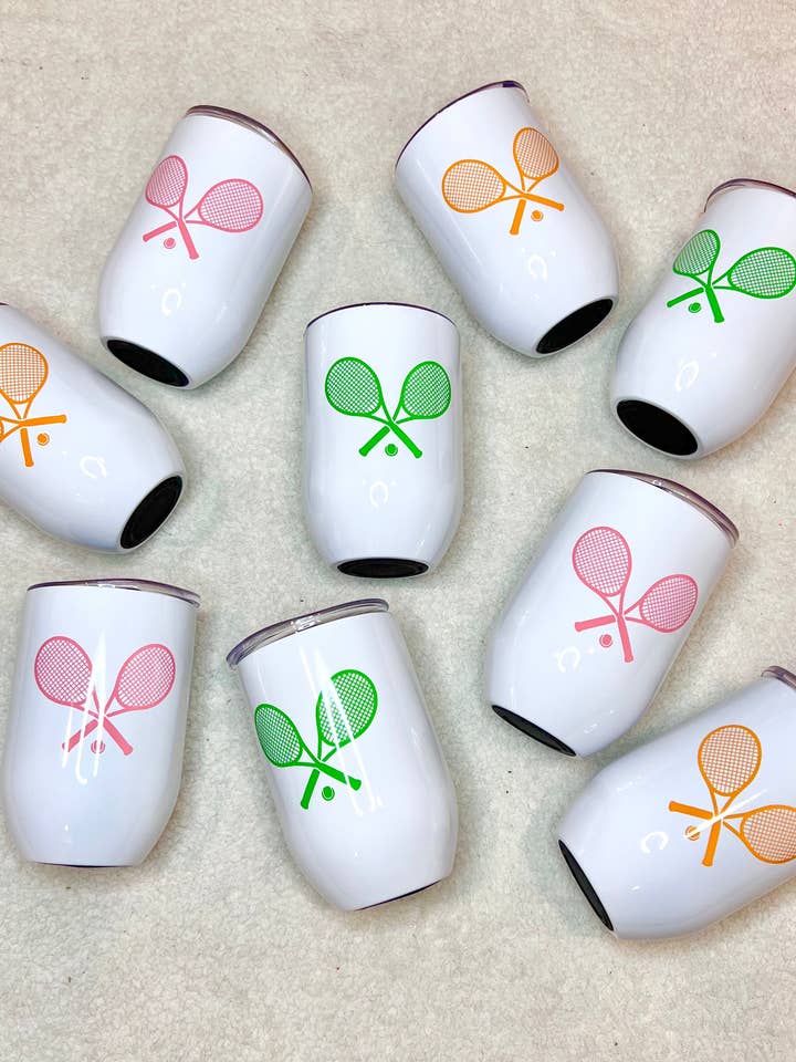 Tennis Wine Tumblers for wholesale by AshleyGDesigns