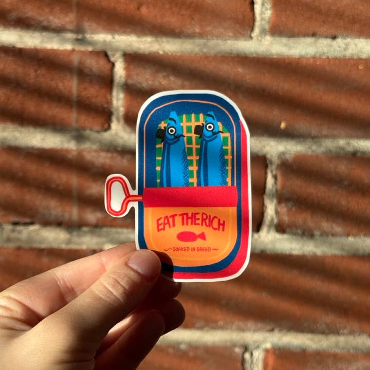 Clem & Co. - Wholesale Sticker - Eat the Rich Sardine Tin Sticker6