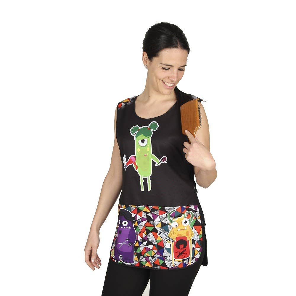 Confecciones J. Garcia – Avental por atacado – Avental duplo de cabeleireiro com decote redondo 1230