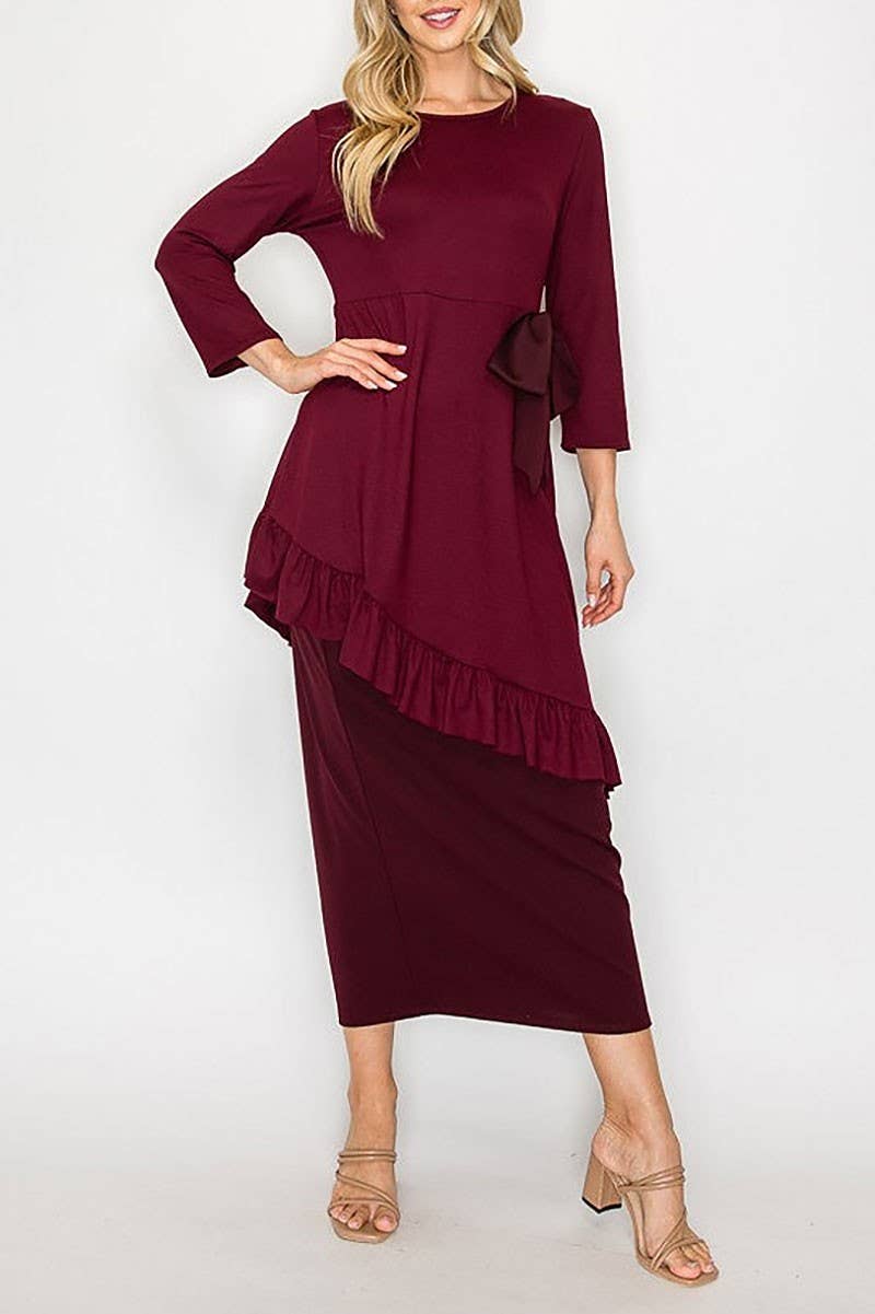 ROUSSEAU - Wholesale Tuniek - Dames - ASYMMETRISCHE GERUFFELDE TUNIEKTOP3