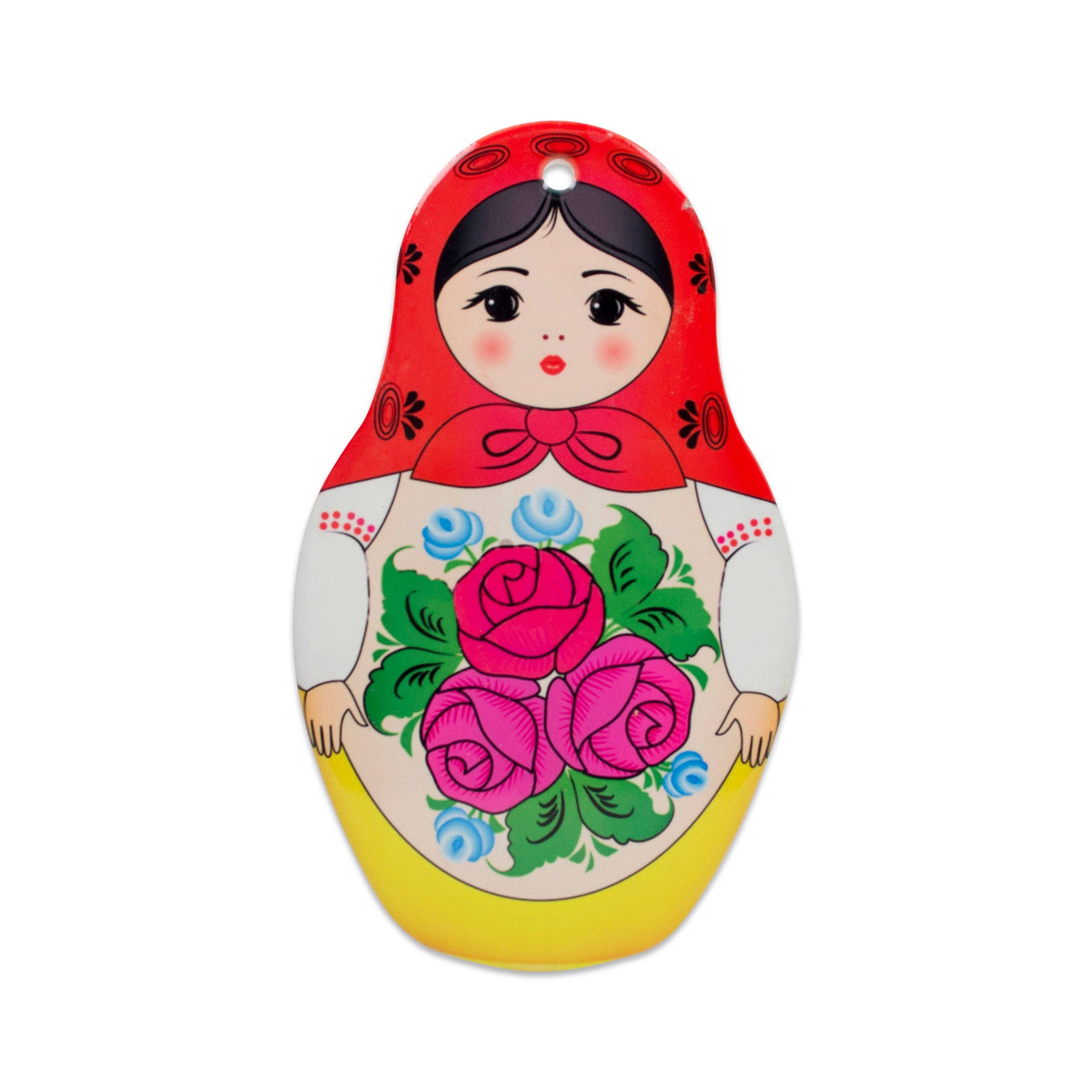 European Heritage Gifts - Wholesale Trivet - Nesting Doll with Red Scarf Decorative Kitchen Trivet