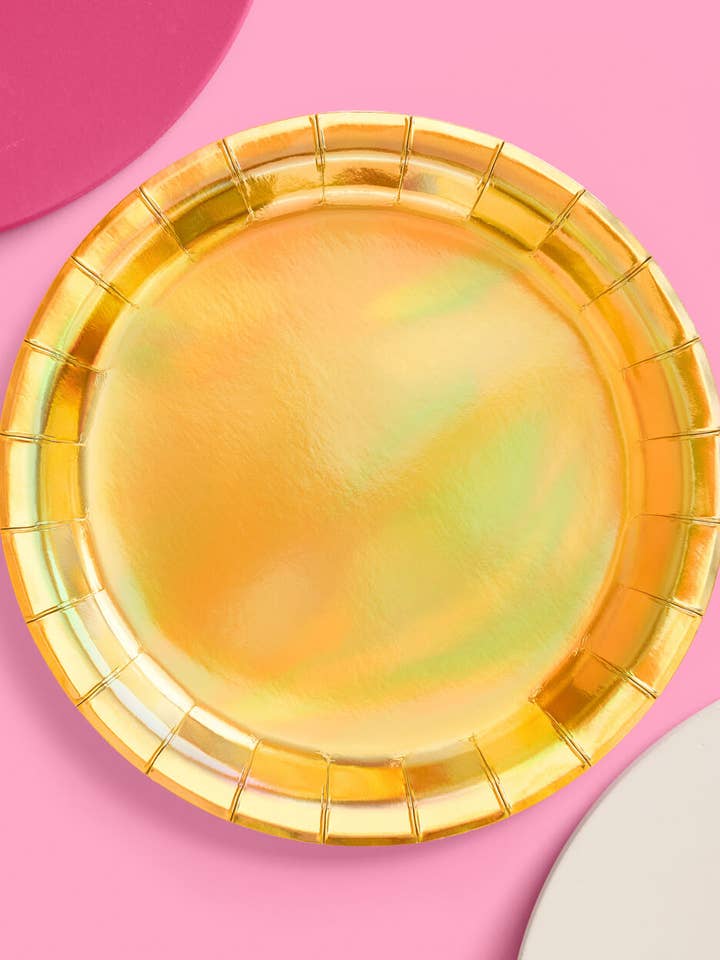 Assiettes dorées - 25 assiettes en carton pour la vente par xo, Fetti