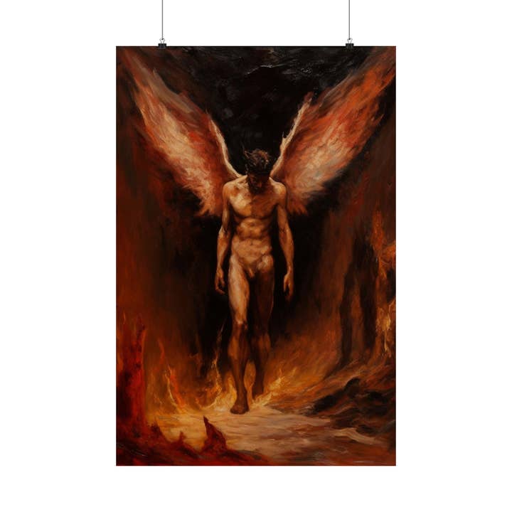 Ye Curiosity Shoppe - Wholesale Art Print - Lucifer Morningstar Lord of Hell Art Print