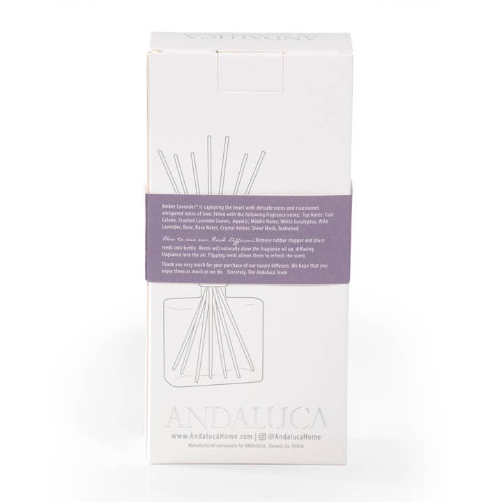 Andaluca - Wholesale Reed Diffuser - Amber Lavender Botanical Reed Diffuser