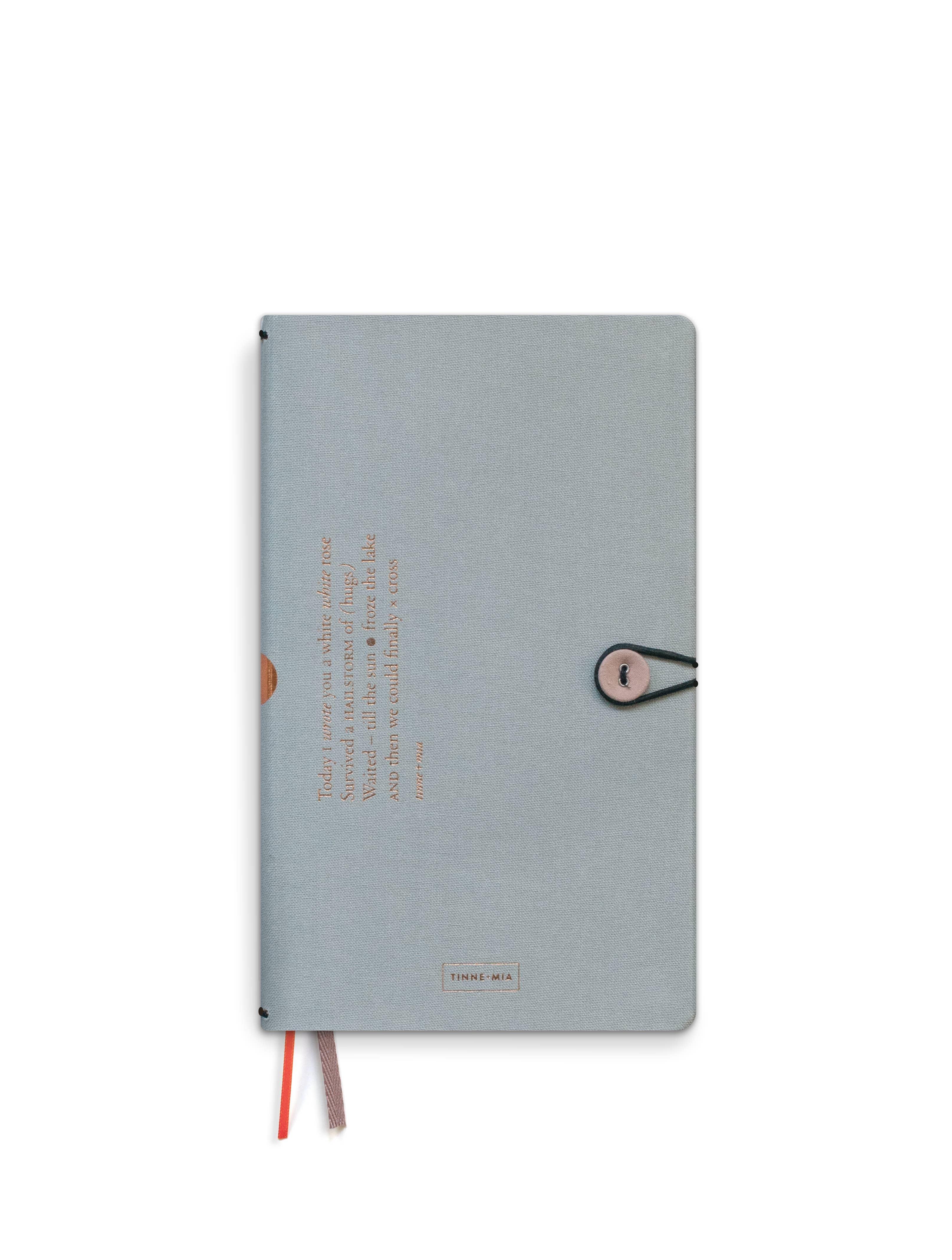 Tinne Mia - Wholesale Notebook - Notebook with button - linen - Cloud FSC Mix2
