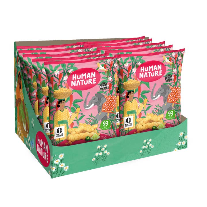 Human Nature Food - Wholesale Puffed snack - Human Nature Hot Jalapeño & Lime Lentil Snacks1