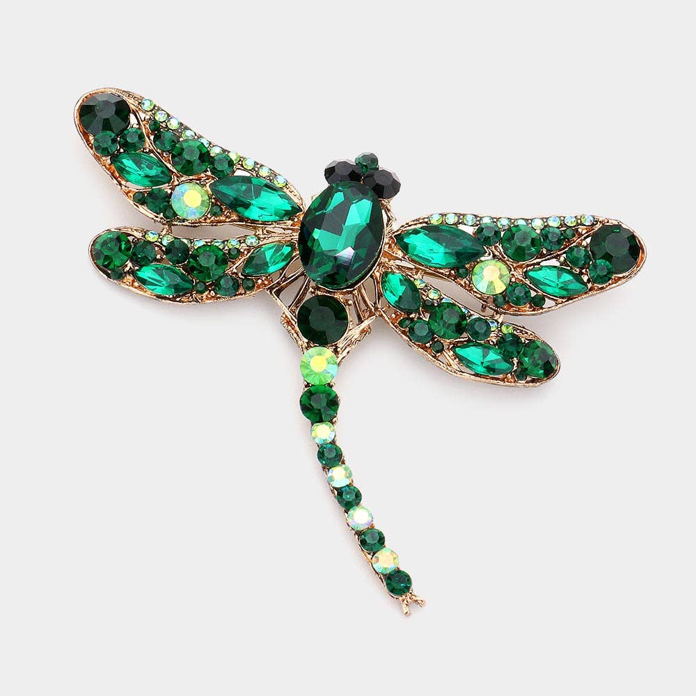 Sensibling Corp. - Wholesale Brooch - Crystal Rhinestone Dragonfly Brooch / Pendant2