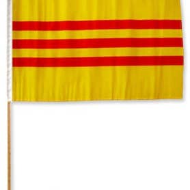 Flagge Südvietnams, 12 x 18 Zoll, montiert für den Großhandel von 1-800 Flags