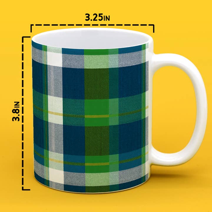 Loftipop - Wholesale Coffee Mug - Blue Tartan Plaid Ceramic Mug, Traditional Christmas Gifts2