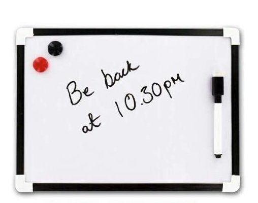 My Wholesale Warehouse – Engroshandel White board/viskbar tavle – Generise Mini A4 (30 cm x 22 cm) whiteboard med tuschpen og 2 magneter2