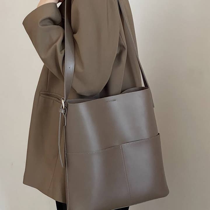 NINEXIS - Wholesale Shoulder Bag - Women's - CWAB4829_SIMPLE LARGE CAPACITY BUCKET SHOULDER BAG5