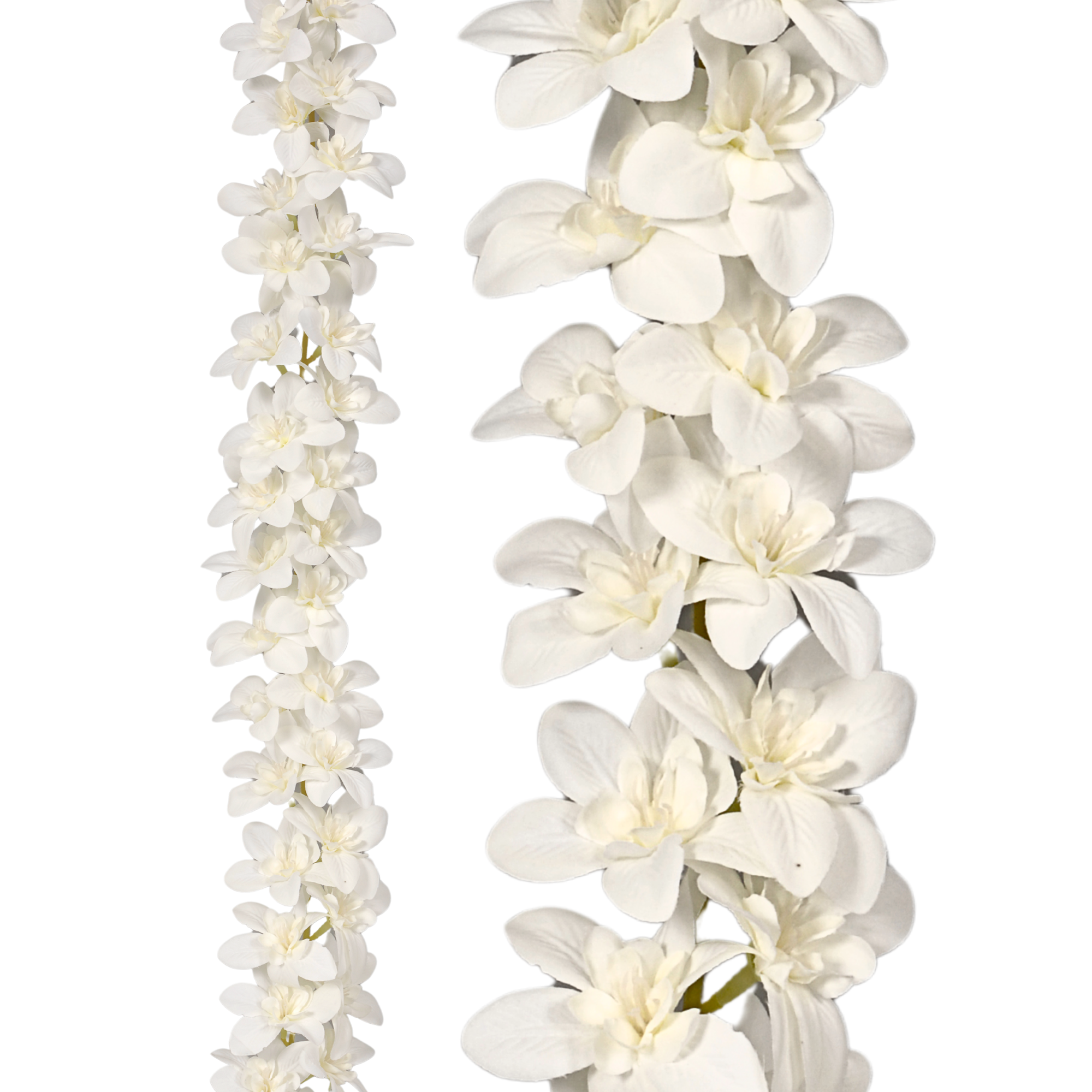 Jacobson - Wholesale Bunting/Garland - 90"L Orchid Garland - White Faux Floral0