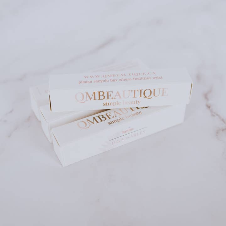 QMBeautique - Wholesale Eye Makeup Brush - Disposable Bamboo Flock Tip Applicators - Mini Pack1