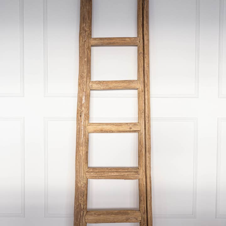 Luxe B Co - Wholesale Free Standing Shelf - Reclaimed Elm Wood Ladder 4