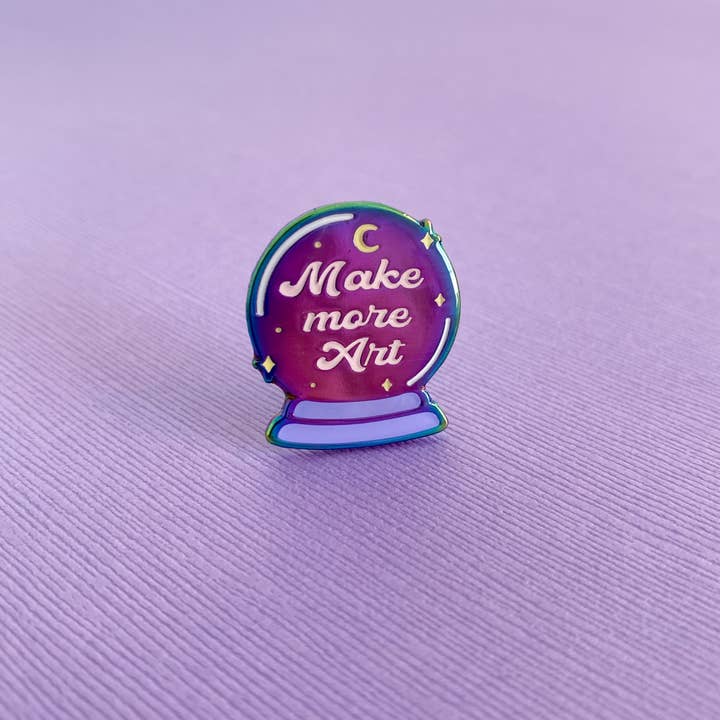 Make More Art Enamel Pin | Artist Accessory for wholesale by The Paint Sesh