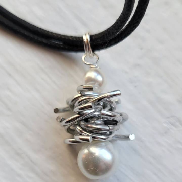 Teahan K Jewelry – Großhandel Kette mit Anhänger/Charm – Silberne Korallenast-Kordel-Anhänger-Halskette / Küstenschmuck