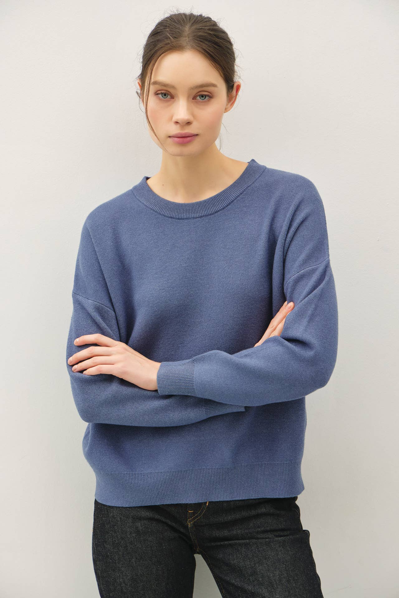 Be Cool - Wholesale Knit Sweater - Women's - CREW NECK BOXY FIT SWEATER13