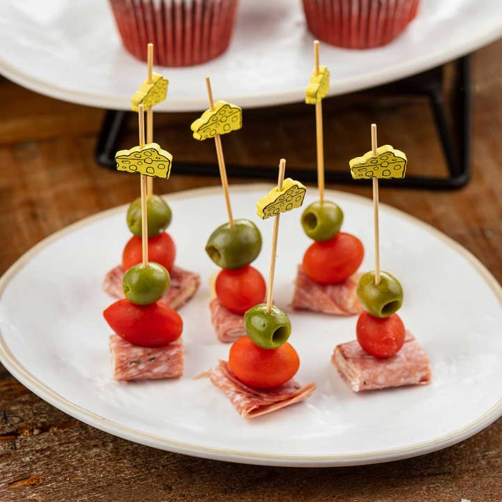 TableCraft Products Company - Wholesale Cake/Cupcake Topper - 4.5" "Cheese" Decorative Picks, Pack of 1005