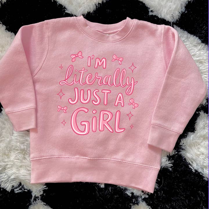 Literally Just a girl sweatshirt for wholesale by SDTINYTEES