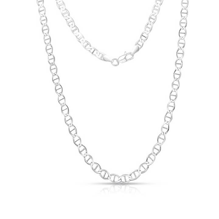 Sterling Silver 2.8MM Unisex Marina Link Chain Necklace for wholesale by NYC Sterling