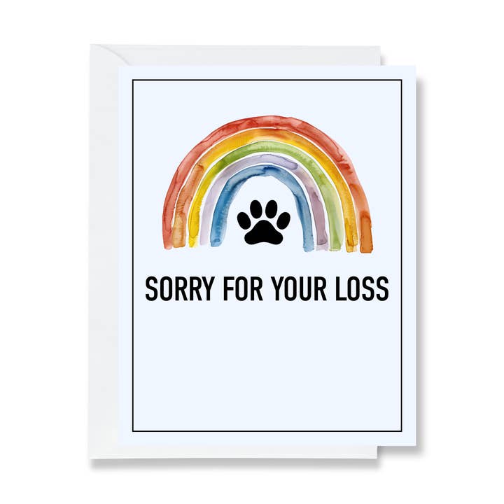 Ink & Attitude Stationery Company LLC - Wholesale Sympathy Card - sorry for your loss card | death/losing a pet rainbow bridge0