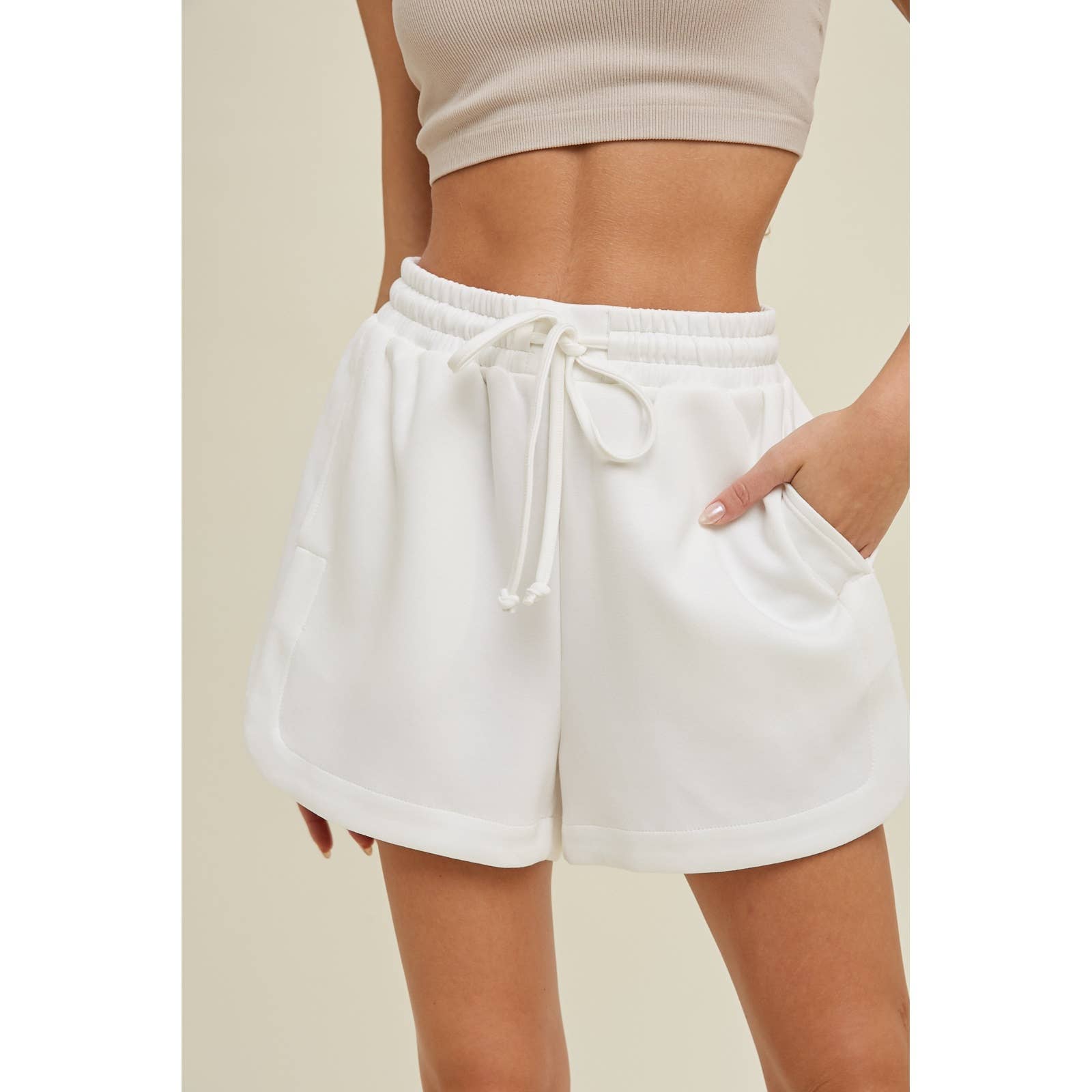 Wishlist Apparel – Calções – Mulher por atacado – CALÇÕES DE MERGULHO COM CORDÃO COM DETALHE LATERAL/WL24-8656B8