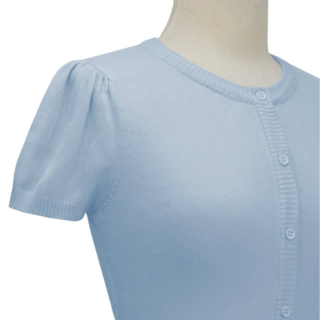 Mak - Vente Cardigan – femme - Cardigan court à col rond à manches courtes CB053639