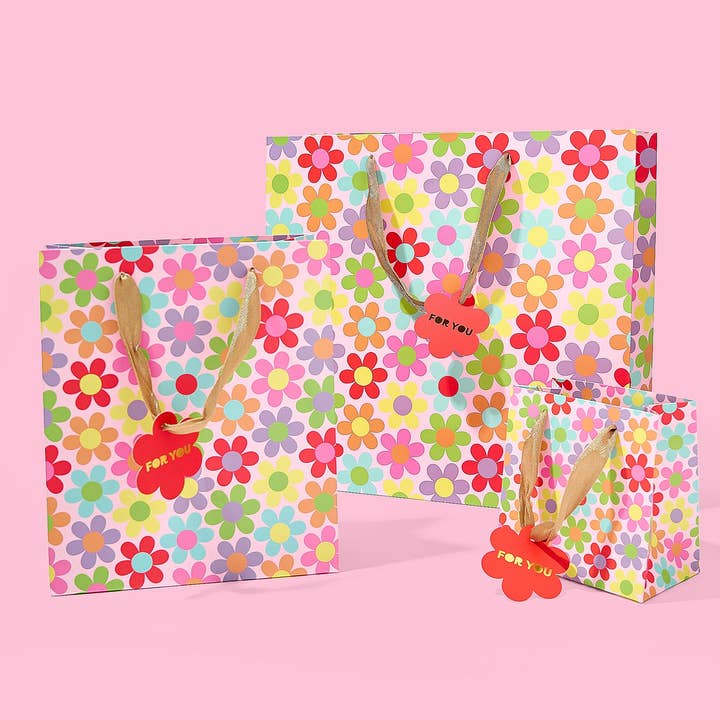 Sacs Cadeaux - Flower Power - Tailles Assorties à Choisir pour la vente par Taylor Elliott Designs
