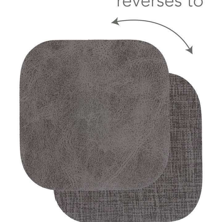 KAF Home - Wholesale Coasters - KAF Home Santiago Set Of 4 Faux Leather Coasters1