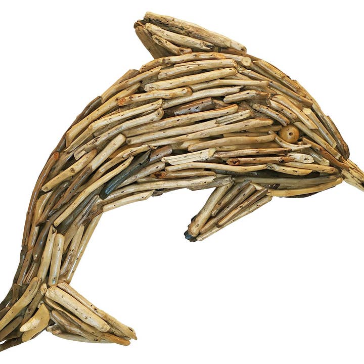 Dolphin - Driftwood Wall Art for wholesale by Om Gallery