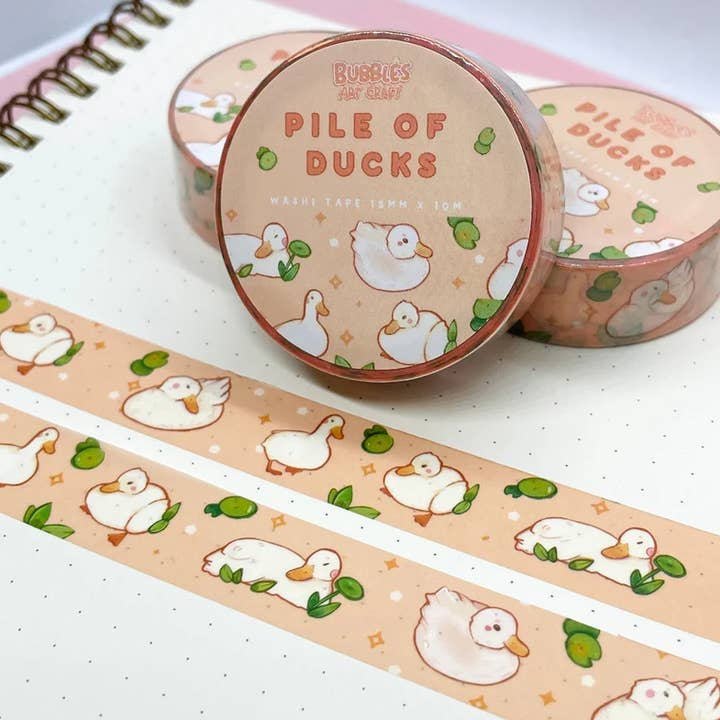 Pile of Ducks | Washi Tape | Cute Duckling Washi Tape for wholesale by BubblesArtCraft