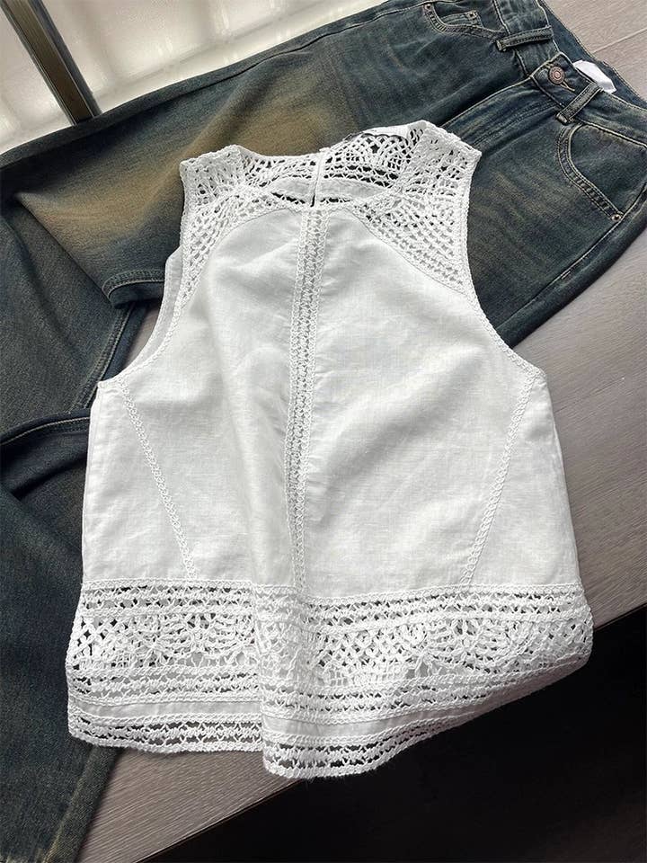 Lace Hollow-Out Tank Top for wholesale by Hope & Sunshine