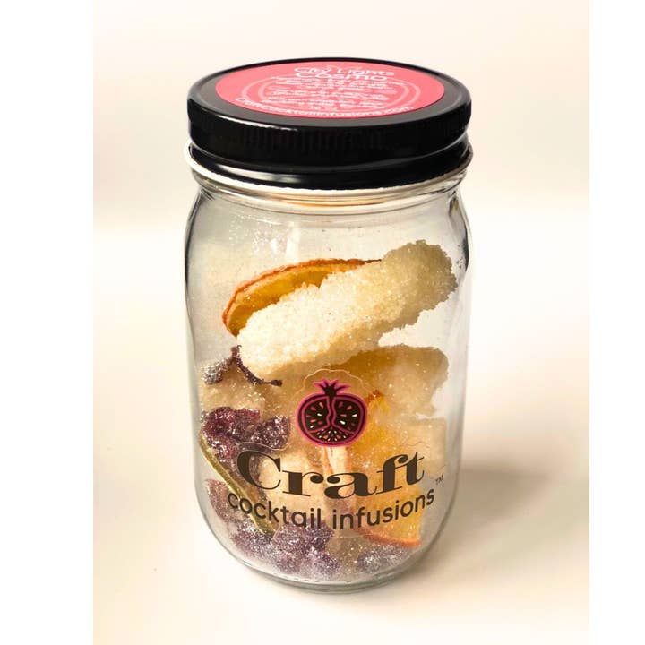 Craft Cocktail Infusions - Wholesale DIY Drink Kit - Cocktail Kit City Lights Cosmopolitan w/ Edible Glitter0