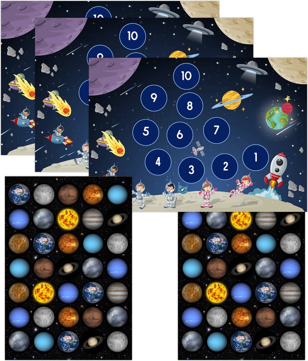 Sticker Varia - Vente Autocollant - Enfant et bébé - Tableaux de récompenses espace avec autocollants3