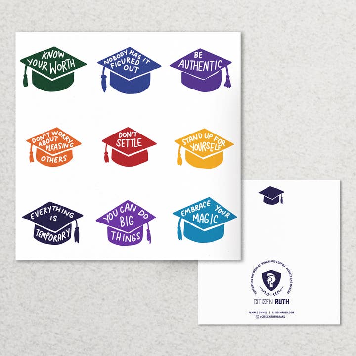 Graduation Caps card for wholesale by Citizen Ruth