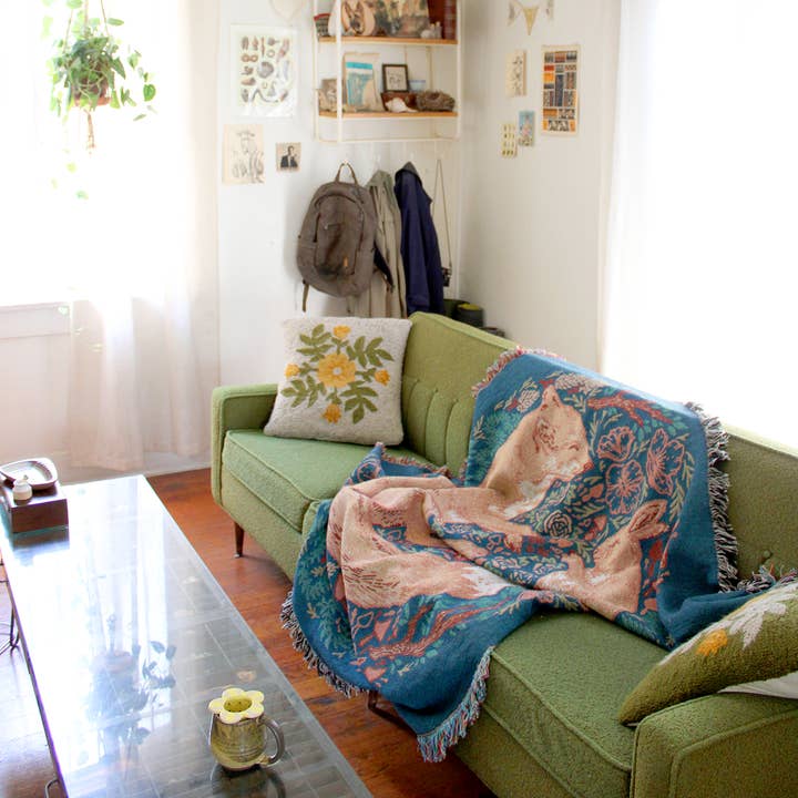 Mustard Beetle - Wholesale Throw Blanket - Woven Blanket Tapestry: Fox & Hare6