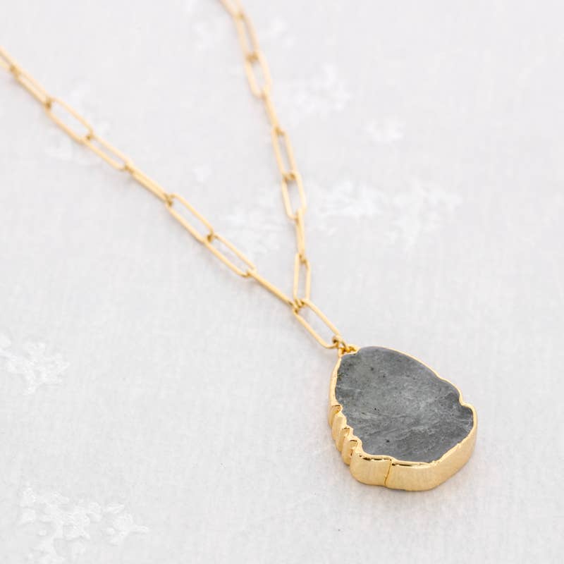 Sonata - Wholesale Snap Jewelry - Steel Stone Necklace2