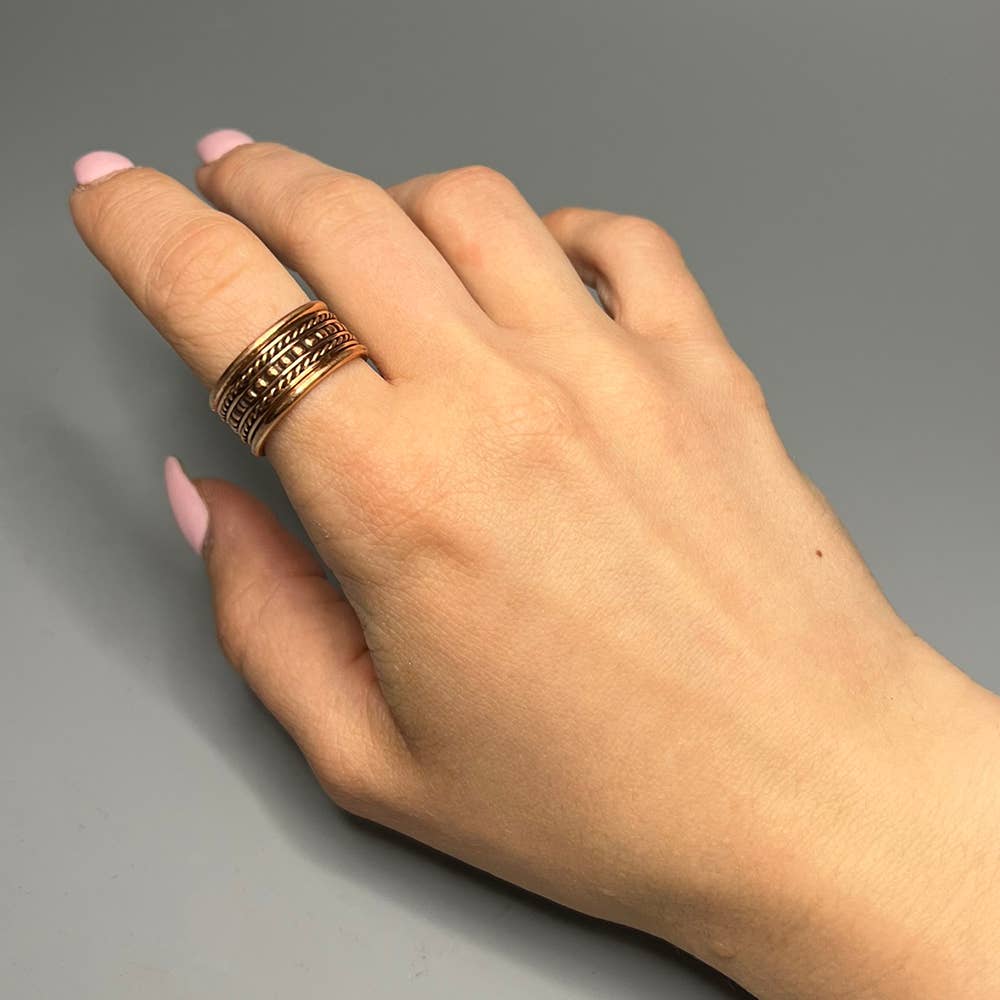 VIE – wholesale Band/stacked ring – Copper Rings36