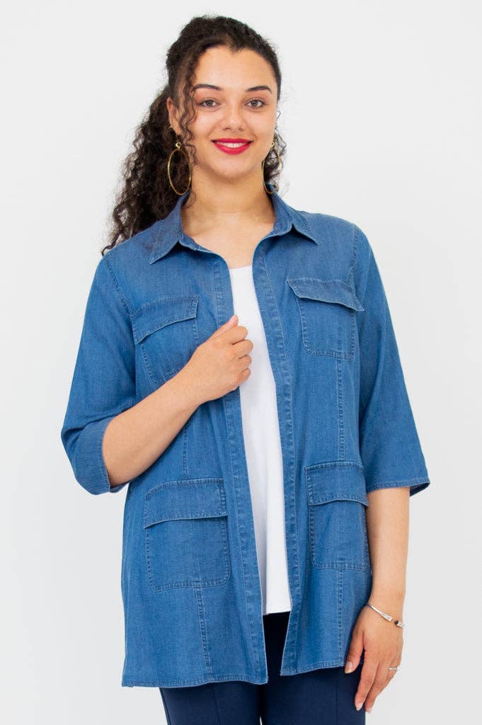 Blue Sky Clothing Co LLC - Vendita all'ingrosso Giacca - Donna - Giacca Kelly, Denim Leggero in Tencel3