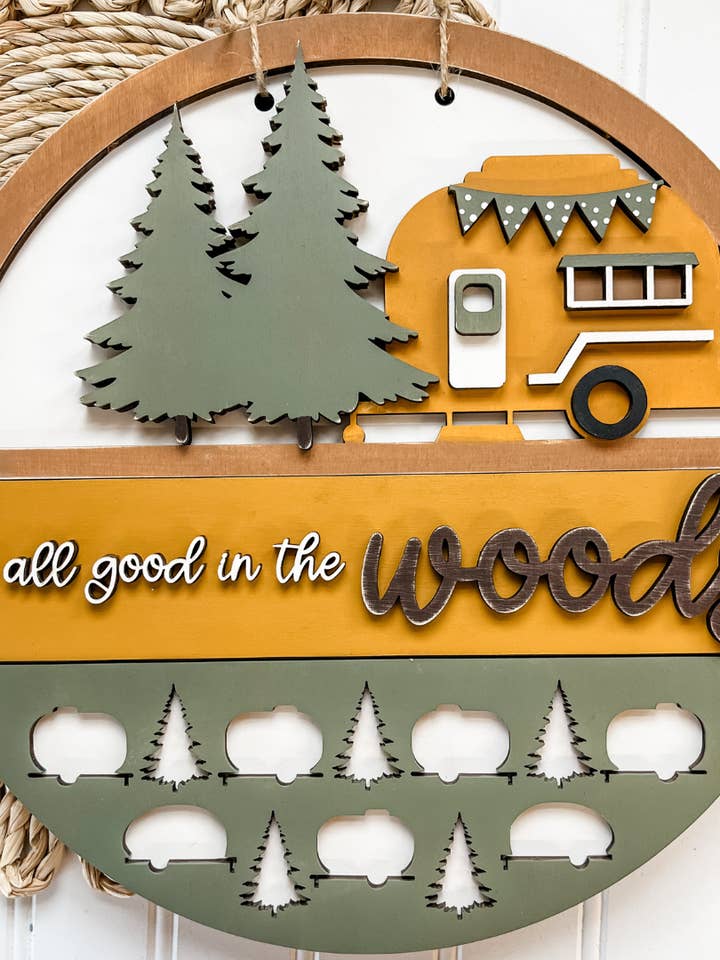 It's All Good In The Woods Wall Hanging (Unfinished DIY Kit) for wholesale by Country Roads Rustic Decor