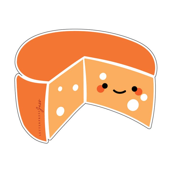 Letterpress Jess - Wholesale Sticker - Cutie Kawaii Cheese Sticker0