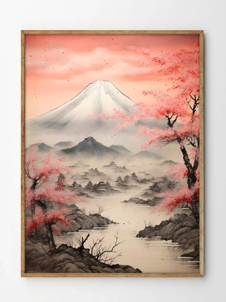 Gustave, Mount Fuji and the river for wholesale by Gustave
