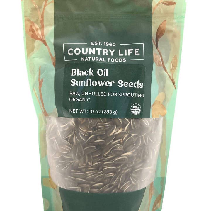 Country Life Natural Foods - Wholesale Seeds/Kernels - Sunflower Seeds, Black Oil, Unhulled For Sprouting, Organic0